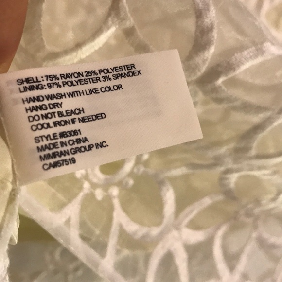 NWT Moon S Cream & White Floral Embroidered Skirt - Picture 7 of 8